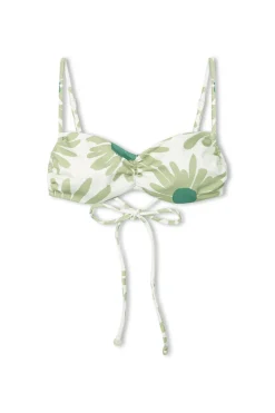 Zulu & Zephyr Aloe Flower Rouched Tie Bralette Best