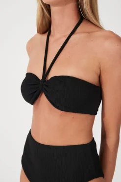 Zulu & Zephyr Black Textured Bandeau Discount