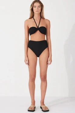 Zulu & Zephyr Black Textured Waisted Full Brief Store