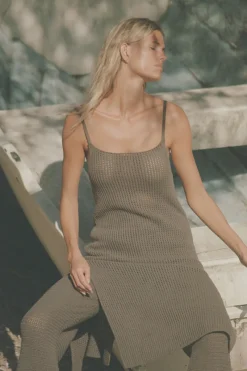 Zulu & Zephyr Charcoal Cotton Crochet Dress Best Sale