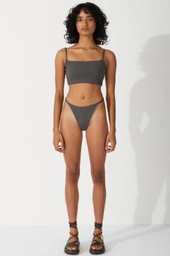 Zulu & Zephyr Charcoal Rib Curve Thong Brief Best Sale