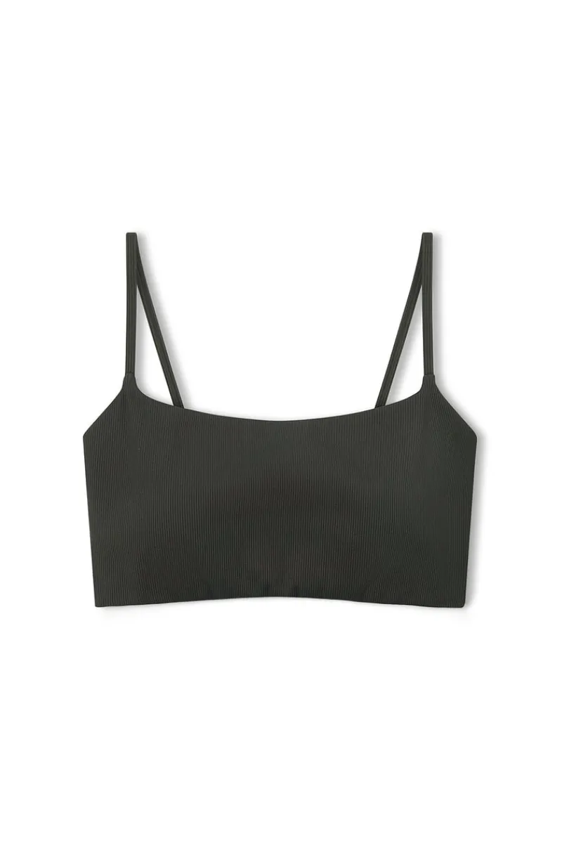 Zulu & Zephyr Charcoal Rib Longline Bralette Sale