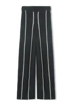 Zulu & Zephyr Charcoal Stripe Knit Pant Best Sale