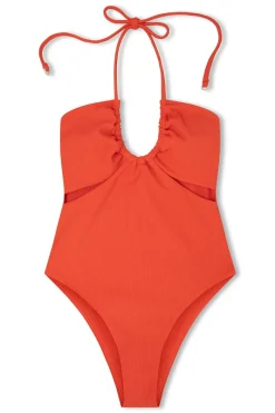 Zulu & Zephyr Chilli Halter One Piece New