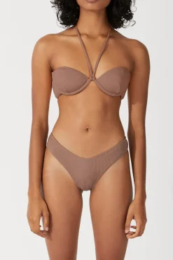 Zulu & Zephyr Chocolate Rib Balconette Bra Cup Discount