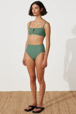 Zulu & Zephyr Emerald Textured Waisted Full Brief Best Sale