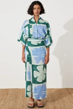 Zulu & Zephyr Hibiscus Linen Shirt Sale