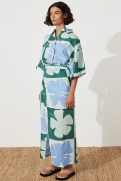 Zulu & Zephyr Hibiscus Linen Shirt Sale