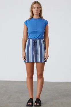 Zulu & Zephyr Horizon Stripe Organic Cotton Knit Short Hot