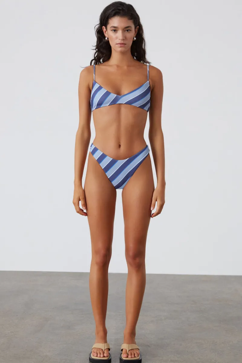 Zulu & Zephyr Horizon Stripe Textured Curve Brief Clearance