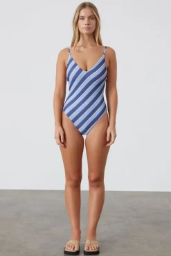 Zulu & Zephyr Horizon Stripe Textured One Piece Best Sale