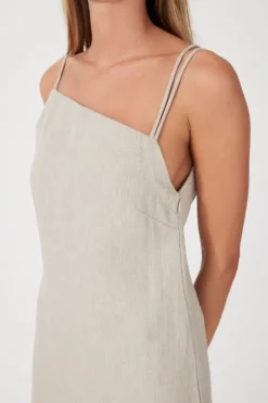 Zulu & Zephyr Husk Contrast Linen Dress Best