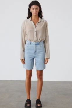 Zulu & Zephyr Light Wash Recycled Cotton Walk Short Best