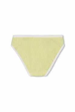 Zulu & Zephyr Mini Stripe Rib Bikini Bottom - Citrus Clearance