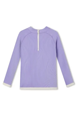 Zulu & Zephyr Mini Stripe Rib Rashie - Grape New