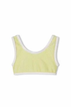 Zulu & Zephyr Mini Stripe Rib Scoop Bikini Top - Citrus Store