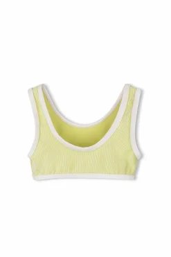 Zulu & Zephyr Mini Stripe Rib Scoop Bikini Top - Citrus Store