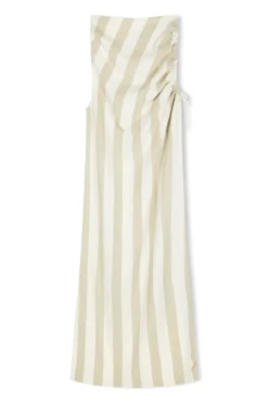 Zulu & Zephyr Natural Stripe Organic Cotton Dress Outlet