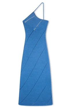 Zulu & Zephyr Ocean Blue Lattice Knit Dress Sale