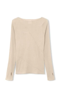 Zulu & Zephyr Panelled Knit Top - Stone Best Sale