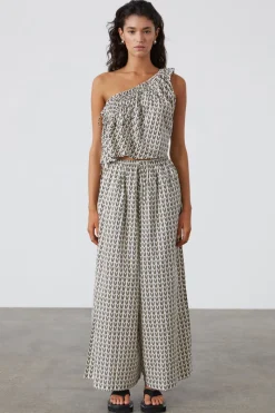 Zulu & Zephyr Pecan Rouched Organic Cotton Top Best Sale