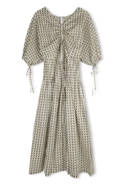 Zulu & Zephyr Pecan Rouched Organic Cotton Dress Discount