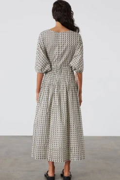 Zulu & Zephyr Pecan Rouched Organic Cotton Dress Discount