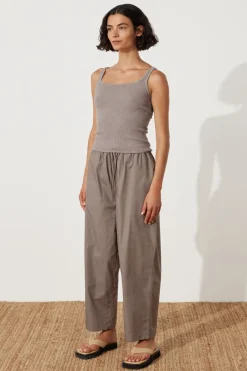 Zulu & Zephyr Pewter Rib Knit Tank Discount