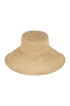 Zulu & Zephyr Raffia Wide Brim Hat - Natural Flash Sale