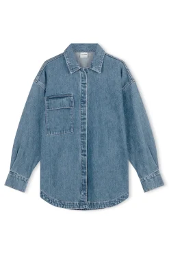 Zulu & Zephyr Recycled Cotton Jacket - Mid Blue Outlet