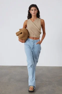 Zulu & Zephyr Recycled Cotton Mid Rise Jean - Light Wash Clearance