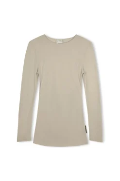Zulu & Zephyr Rib Hemp Jersey Long Sleeve Top - Husk Clearance