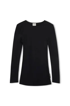 Zulu & Zephyr Rib Hemp Jersey Long Sleeve Top - Black Online