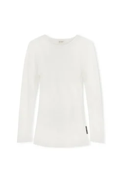 Zulu & Zephyr Rib Hemp Jersey Long Sleeve Top - White Best Sale