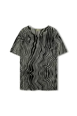 Zulu & Zephyr Ripple Stripe Cotton Blend Knit Top Best Sale