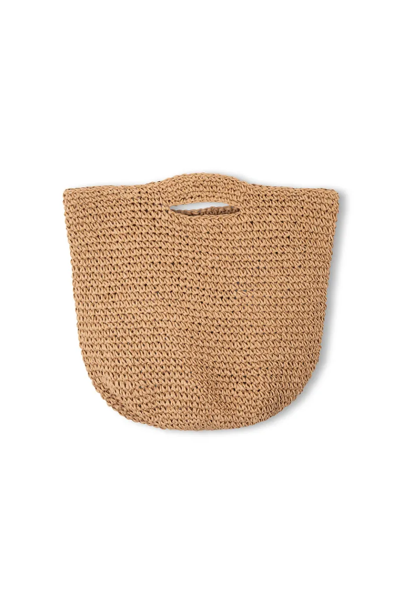 Zulu & Zephyr Round Straw Bag - Natural Shop