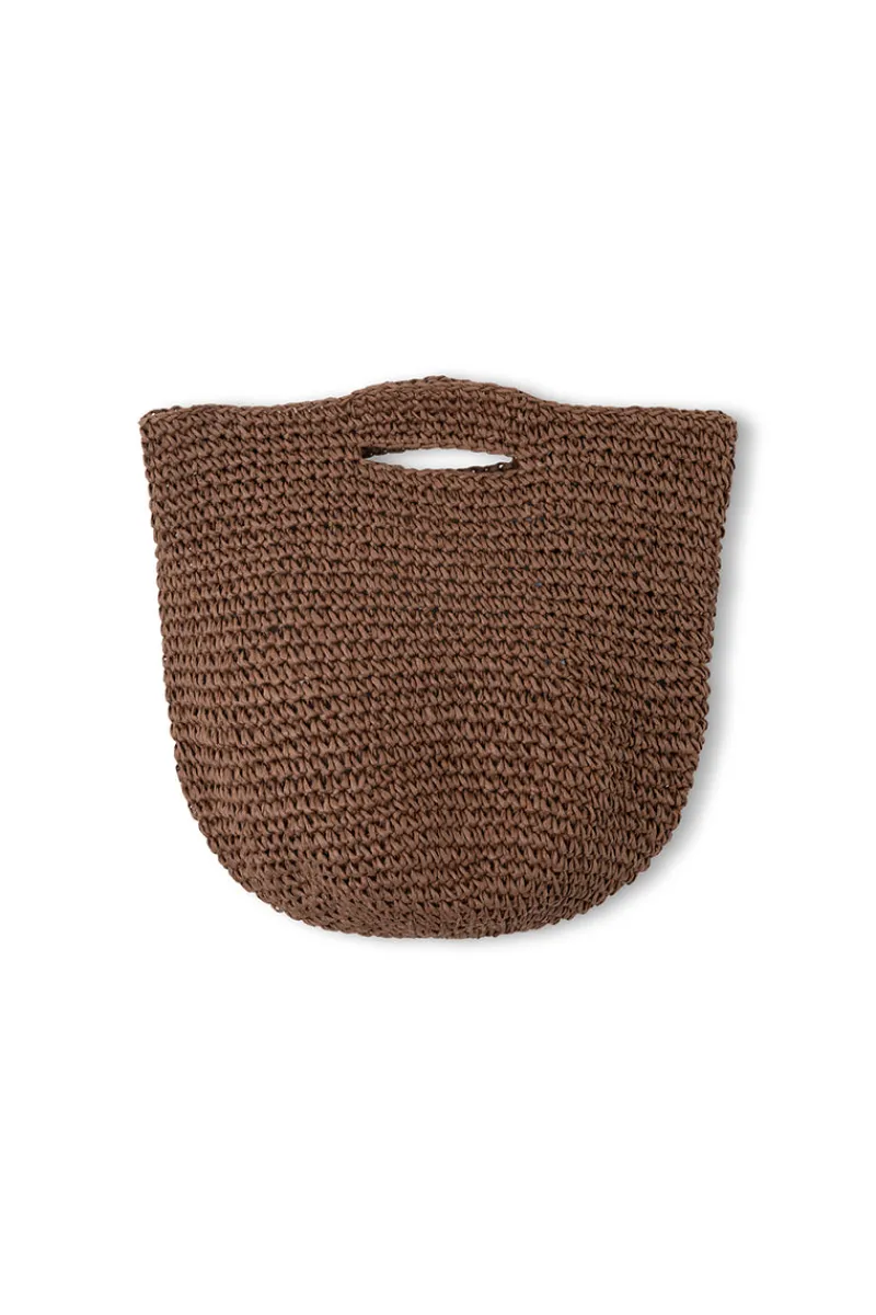 Zulu & Zephyr Round Straw Bag - Walnut Shop