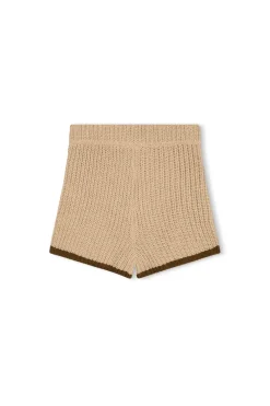 Zulu & Zephyr Sand Contrast Rib Knit Short Shop