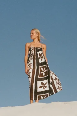 Zulu & Zephyr Sarong Flower Linen Dress Shop