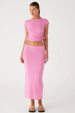 Zulu & Zephyr Sea Pink Knit Skirt Store