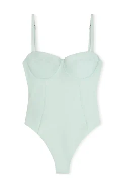 Zulu & Zephyr Seaglass Textured Balconette One Piece Hot