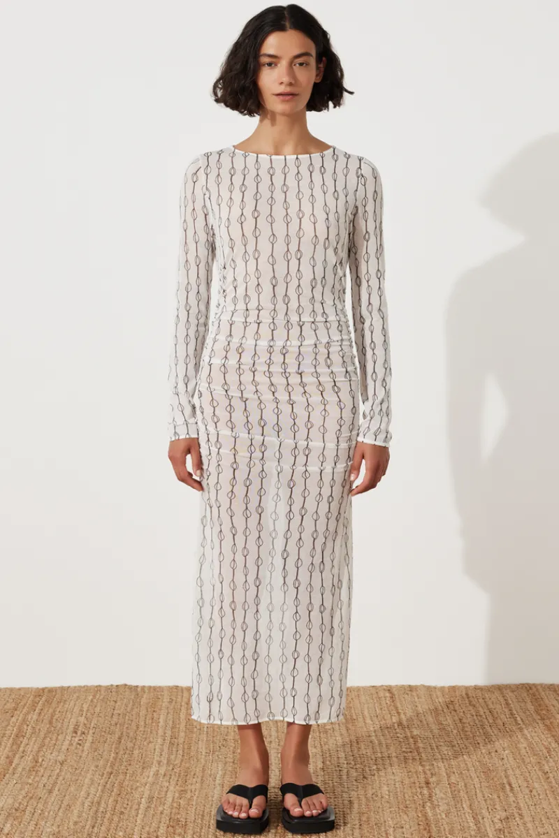 Zulu & Zephyr Shell Rouched Knit Dress Store