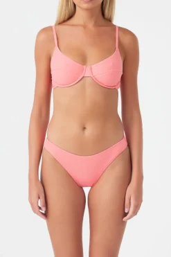 Zulu & Zephyr Signature Balconette Bra Cup Top - Coral Sale