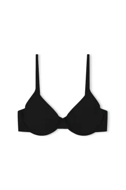 Zulu & Zephyr Signature Balconette Bra Cup Top - Black Outlet