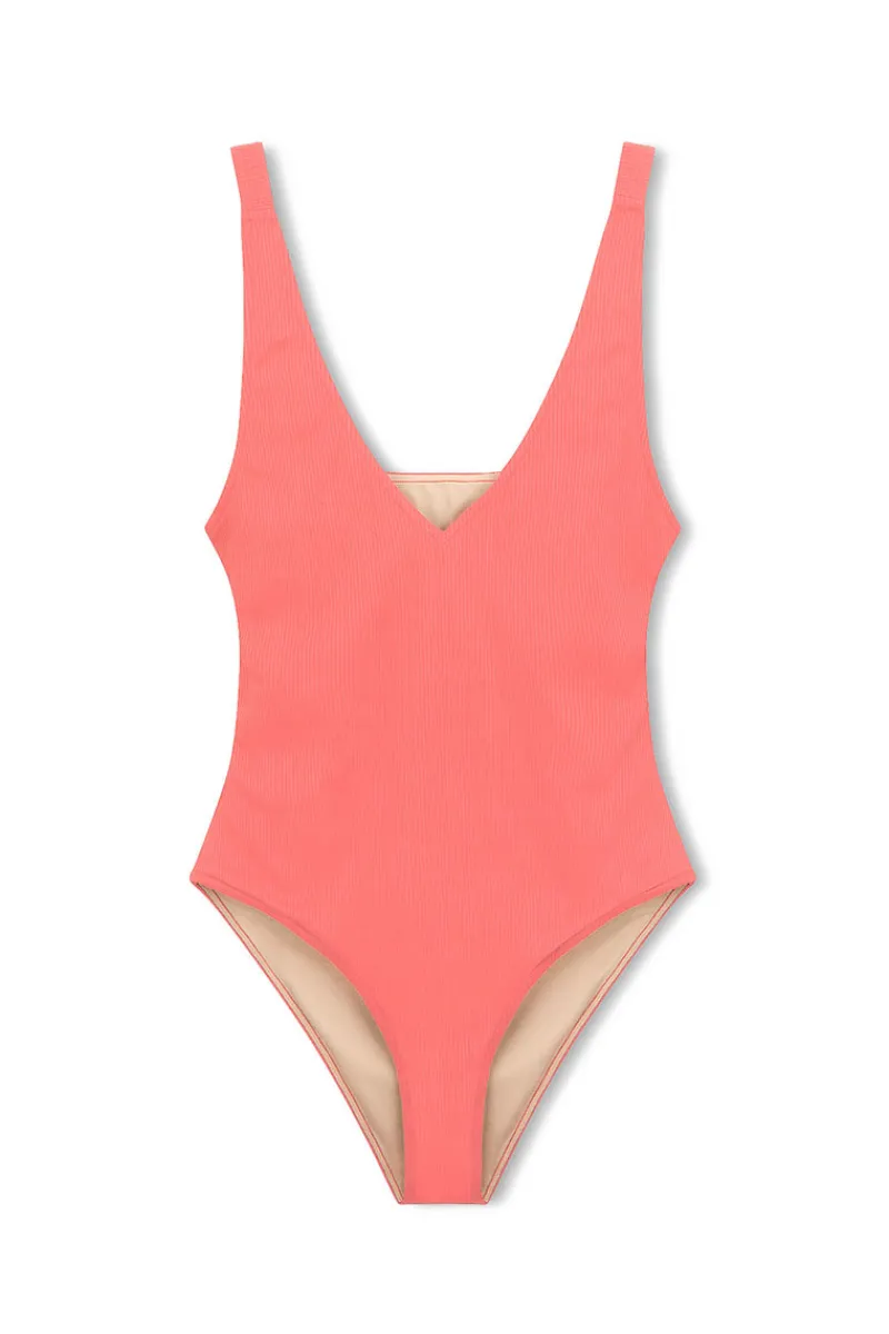 Zulu & Zephyr Signature Bikini One Piece - Coral Outlet