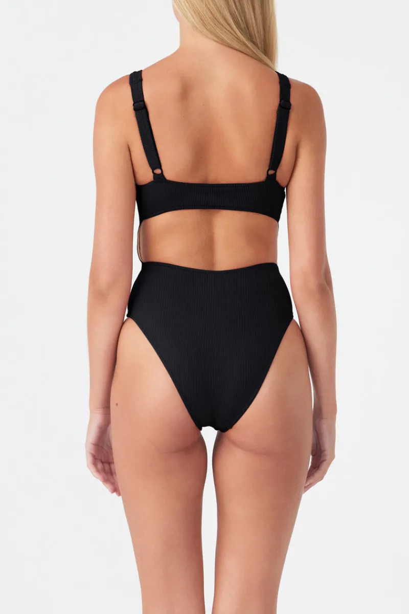 Zulu & Zephyr Signature Bikini One Piece - Black Shop