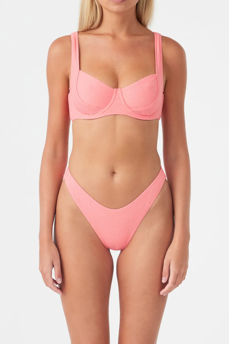 Zulu & Zephyr Signature Bra Cup Top - Coral Hot