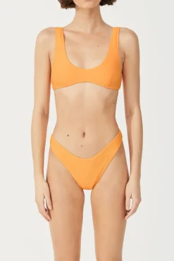 Zulu & Zephyr Signature Crop Bralette Top - Tangerine Discount