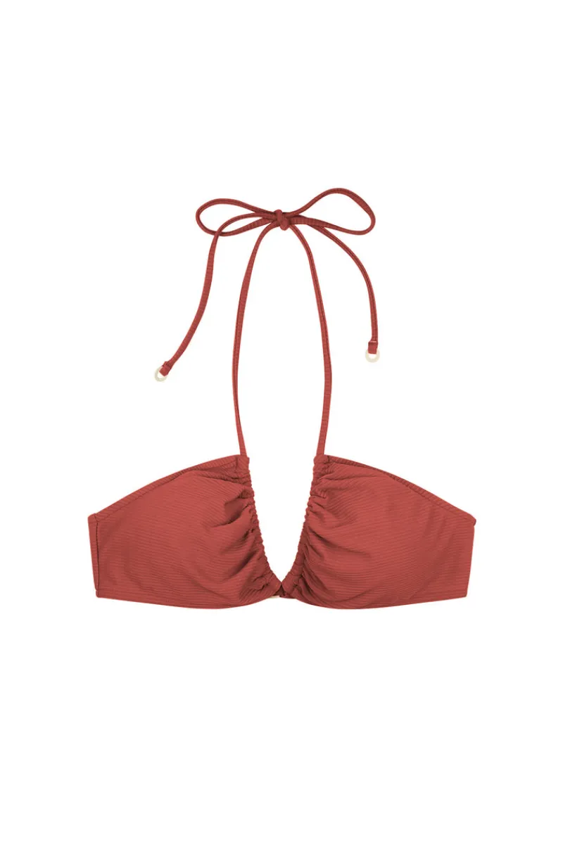 Zulu & Zephyr Signature Halter Top - Earth Red Outlet