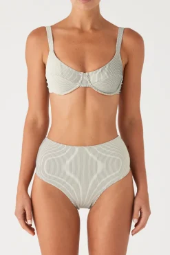 Zulu & Zephyr Signature Stripe Adjustable Bra Cup - Coconut Best